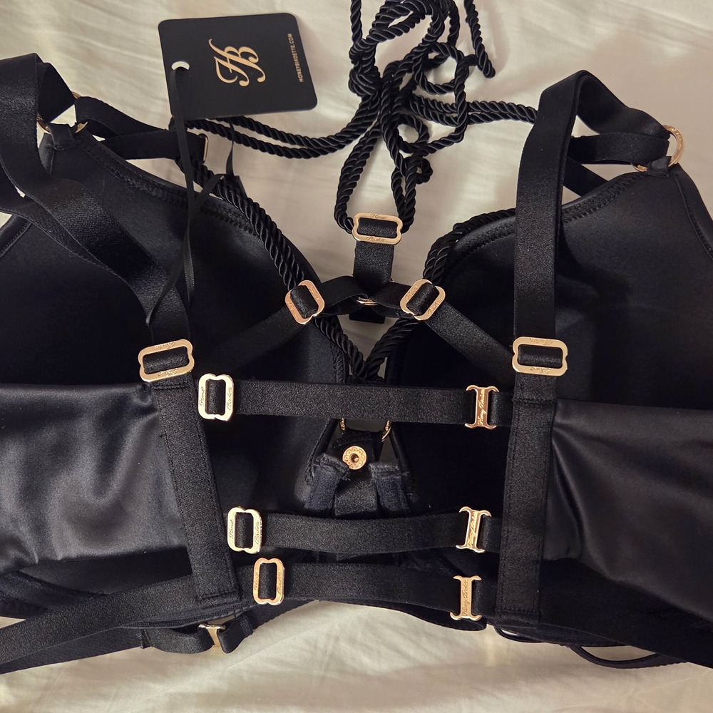 Honey Birdette Shibari Black Bra Size 34G - Picture 5 of 8